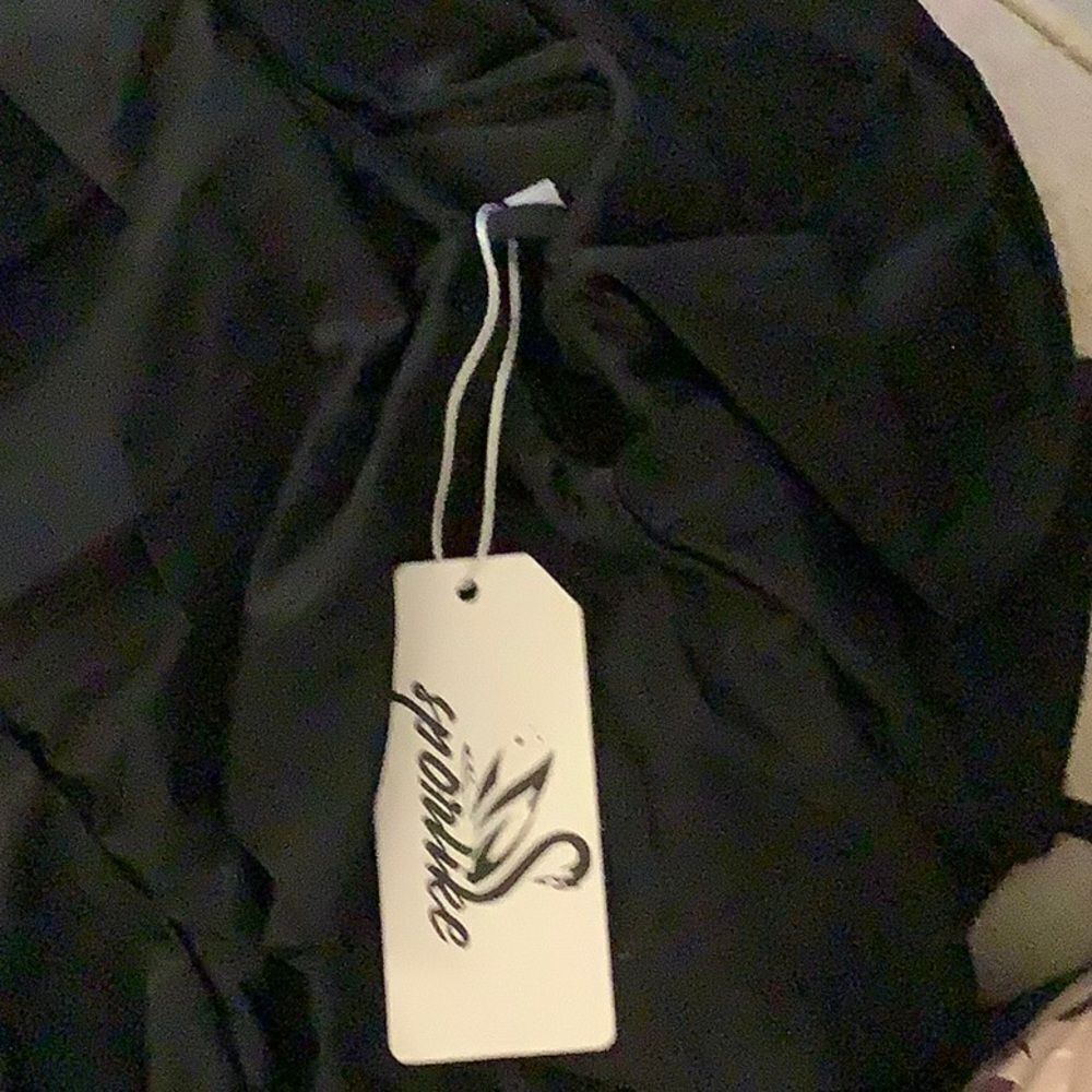 Sporlike Black Ruffled One Piece Swimsuit Sz Small - Picture 3 of 4
